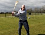 Antrim manager Dinny Cahill shows his hurling skills during Saturay's Open Day at Dunsilly