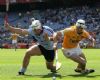 Antrim's Liam Watson tussles with Dublin's Thomas Brady during Saturday's All Ireland qualifier at Croke Park- Pic by Martina McGilloway-iLIVEPHOTOS