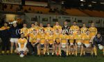 The Antrim team who beat Queens in their final McKenna Cup game at Casement Park.