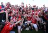 Loughgiel celebrate their win over Cushendall in Sunday's SHC final at Casement Park. Pic by John McIlwaine
