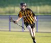 Ballycastle's James McLister celebrates after scoring his team's opening goal during the Minor semi-final. Pics by John McIlwaine