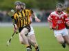 Ballycastle's Gearard Laverty sets off on a solo run during his team's win over Loughgiel in the final of the Under 21 Hurling Championship in Armoy 