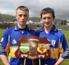 Rossa goalscorers Chris McComish and David Quinn with the Feile trophy