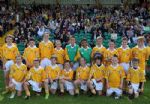 The Antrim Cumann na mBunscol teams who played their Donegal counterparts in Ballybofey.
