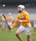 Karl Stewart who has been named at full-forward on the Antrim team to play Dublin in Croke Park