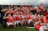 Loughgiel celebtrate their win over Cushendall in the final of the Contract Services Antrim Senior Hurling Championship at Casement Park.