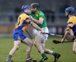 Dunloy's Liam Richmond tussles with Portumna's Andy Smyth during the All Ireland Club semi-final in Dublin