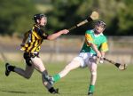 Dunloy's Sean Dowds scores a point during his team's Feis Cup semi-final win over Ballycastle in Loughgiel. Pic by John mcIlwaine