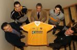 Antrim Secretary Frankie Quinn, Kevin O'Boyle and Neil McManus join Paddy and Gerard McKeague