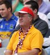 This fan was covering nearly all the options, an Antrim shirt a Galway neck band and a Cork hat. 