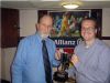 C league An Corn Naomh na presented to Rob Crouch (St Colmans, Lambeg) by Paddy McIlvenny (South Antrim Board)