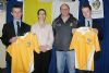 Brian McAuley, St. Louis, Ballymena, Football All Star and Killian Allen, St. Benedicts, Football All Star with Terence McNaughton, Antrim Hurling team manager and Roisin Lynch, Secretary of the boys club, St. Comgalls, Antrim.