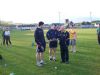 Diarmuid O Sullivan gives Antrims full back Cormac Donnelly some tips