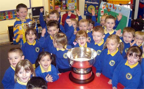 Primary 1 Class with the Ulster Championship Hurling Cup